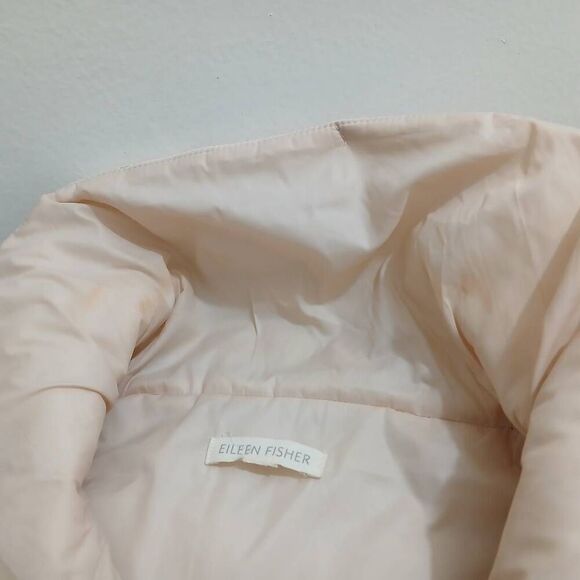 Eileen fisher womens small cream beige lightweight spring fall quilted vest - Picture 9 of 9